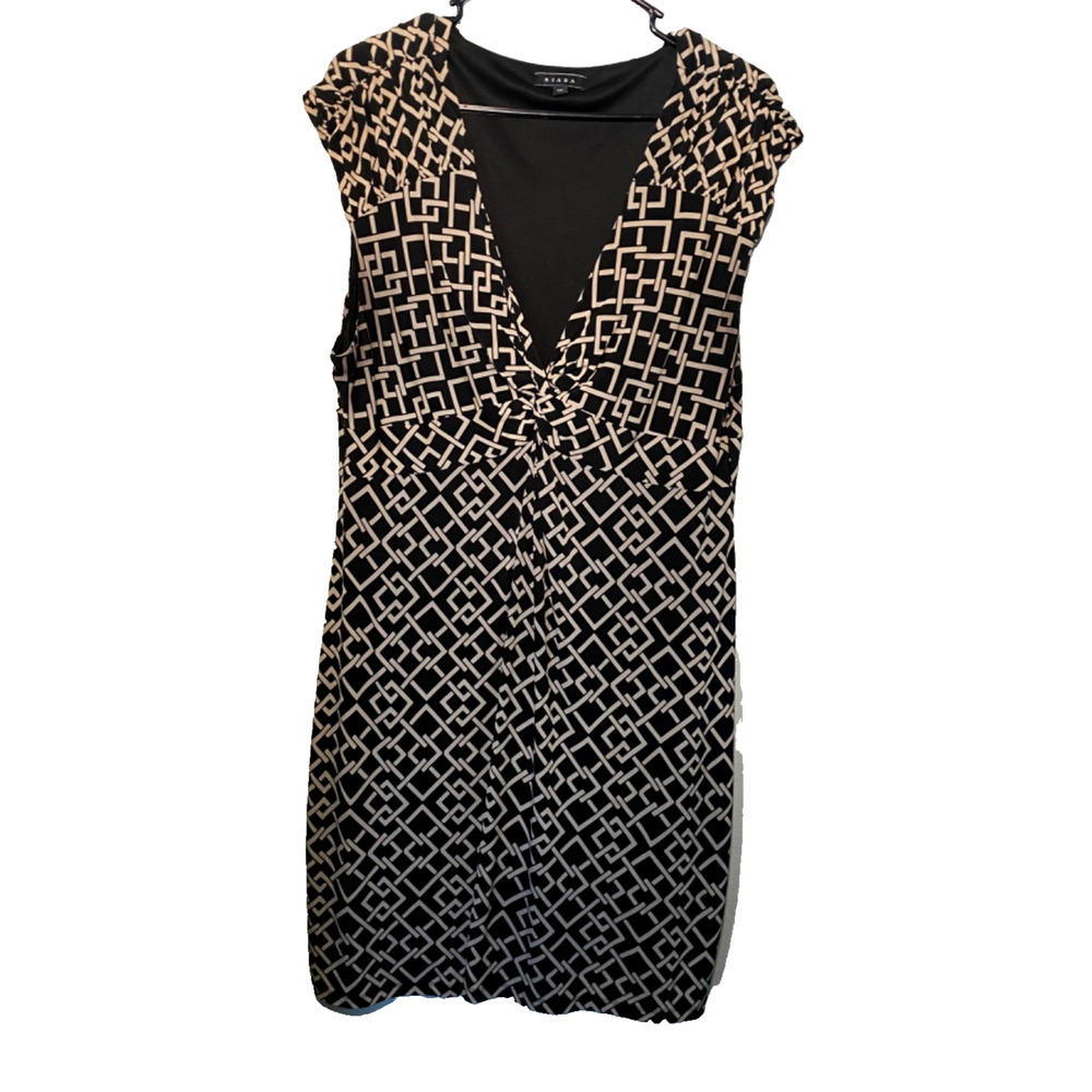 KIARA Womens Geometric Lattice Pattern Dress